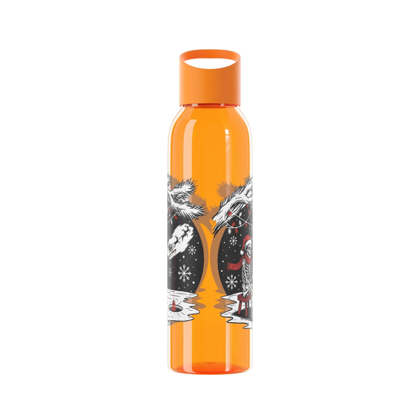Merry Fishing Christmas Water Bottle – Skeleton Fishing Bottle