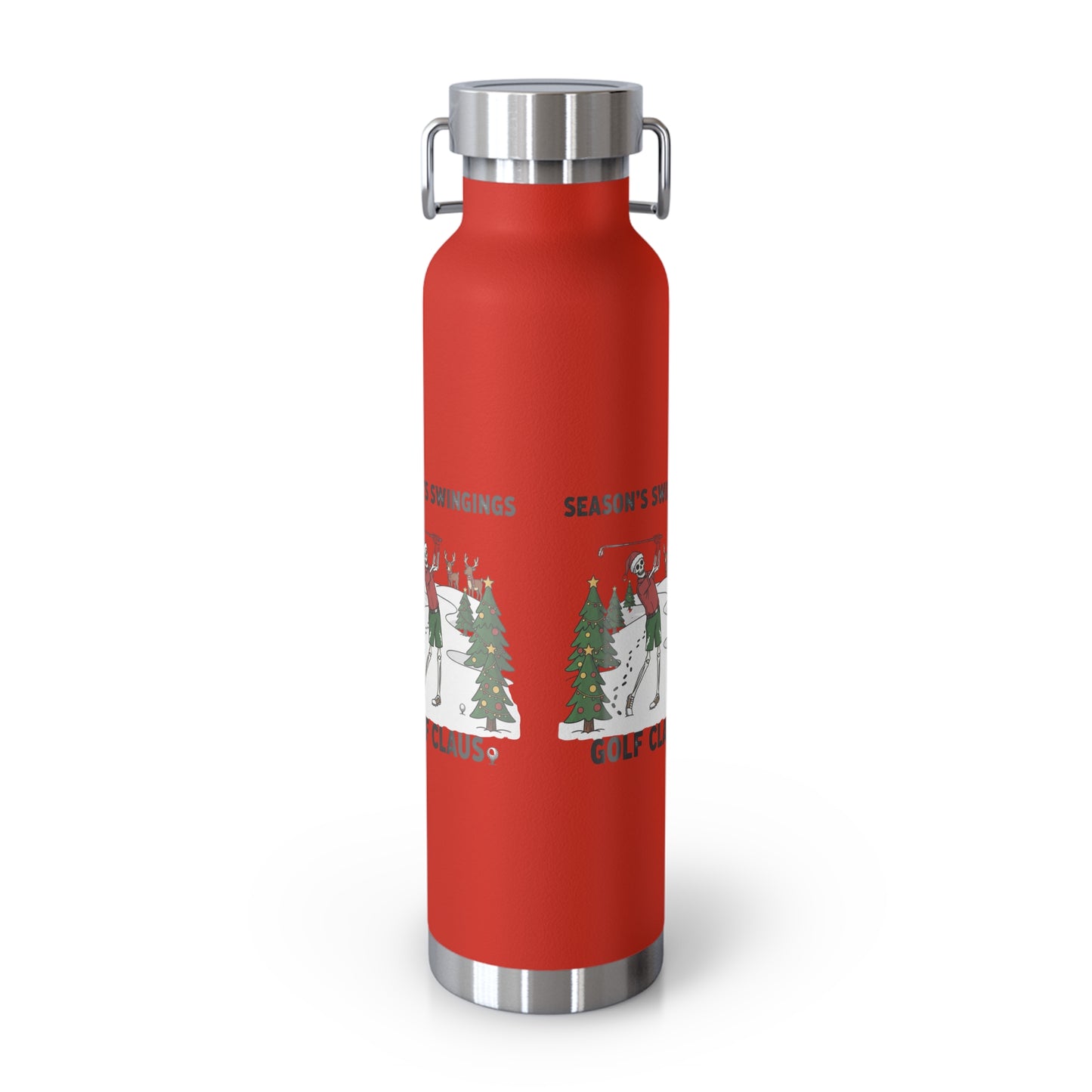 Golf Claus Insulated Flask – Season’s Swingings Christmas Golf Bottle
