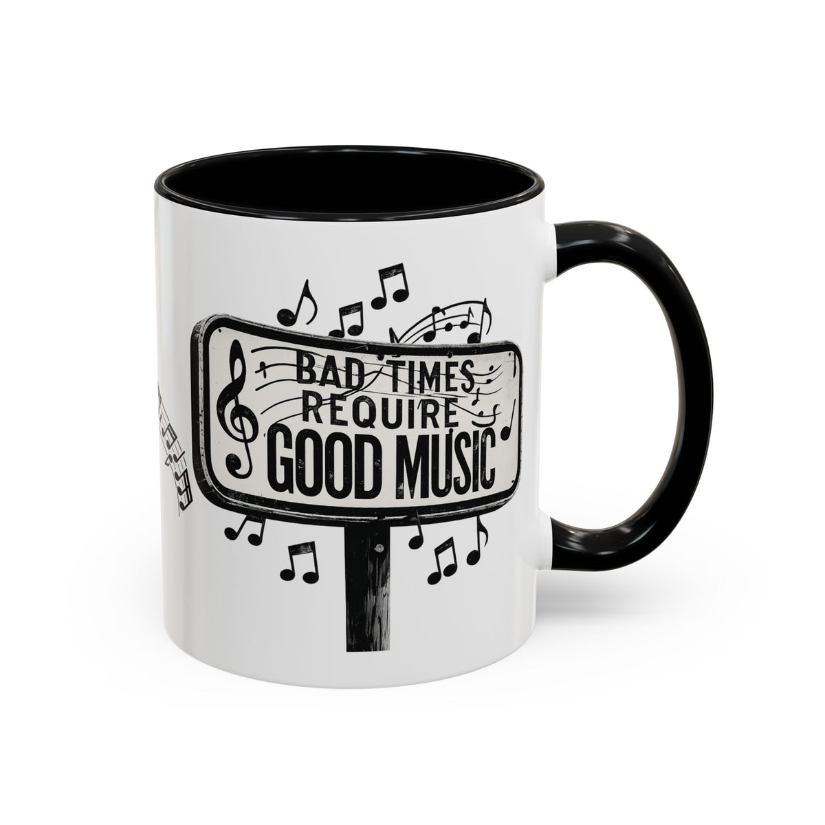 Tasse à café Accent Les mauvais moments exigent de la bonne musique Tasse citation musicale 325 ml