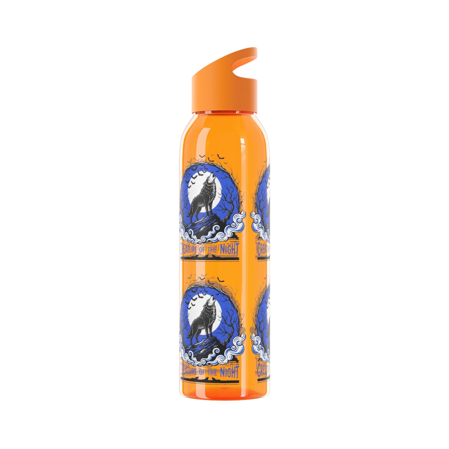 Creature of the Night Halloween Water Bottle – Werewolf Moon Design
