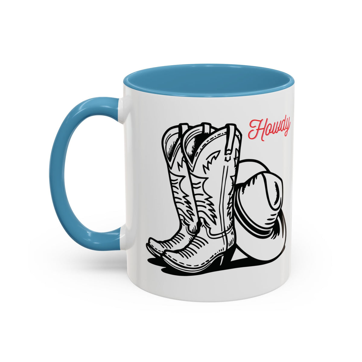 Mug de café chapeau et bottes de cowboy, mug de cowboy rustique, vaisselle de style western, cadeau pour cowgirl, cadeau pour les éleveurs
