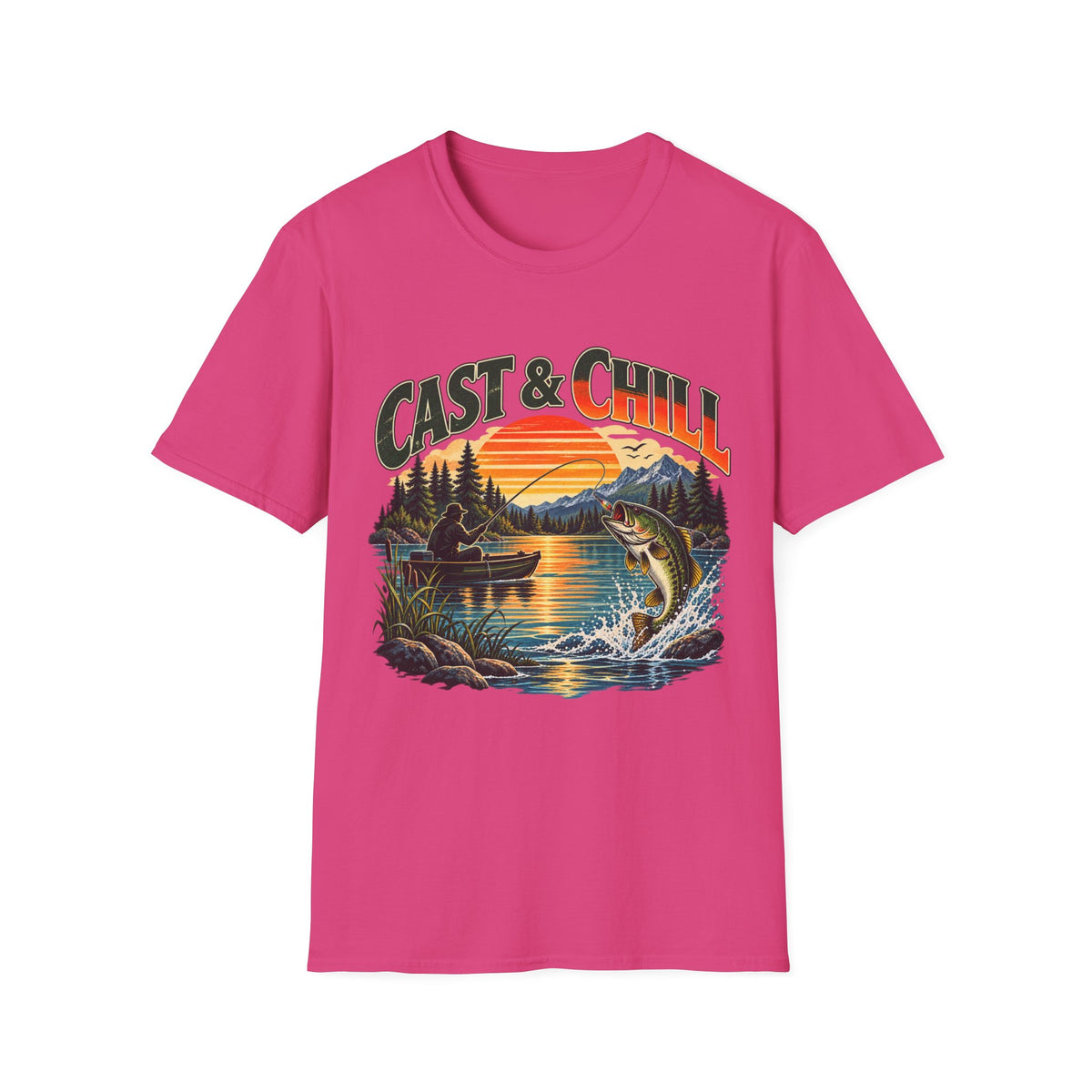 Cast & Chill Fishing T-Shirt – Vintage Angler Graphic Tee