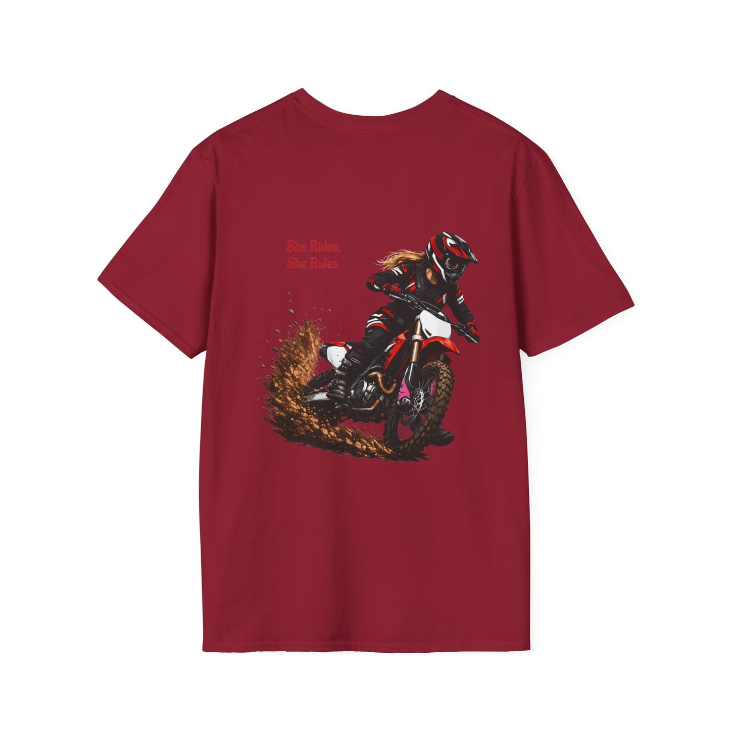 She Rides, She Rules Dirt Bike T-Shirt