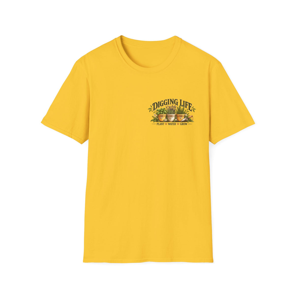 Digging Life Minimal Garden – Left Chest Print T-Shirt