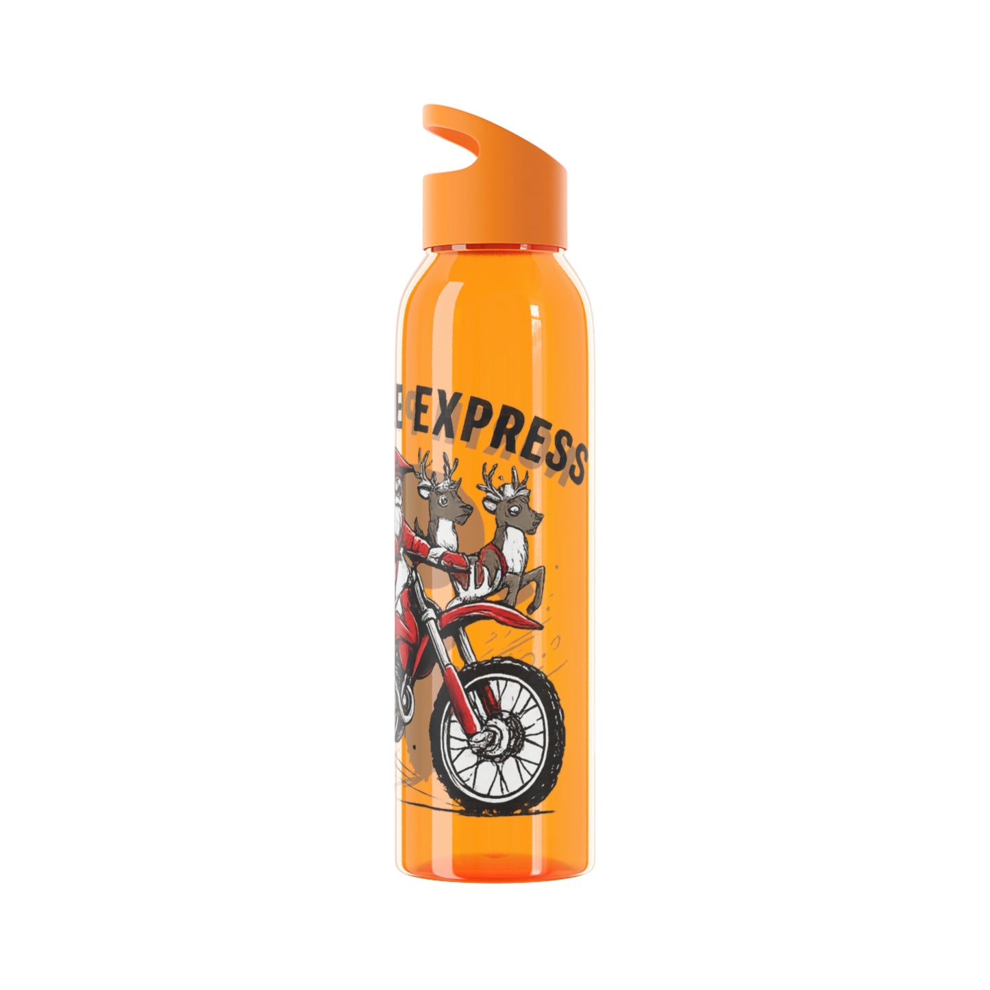 North Pole Express Motocross Christmas Water Bottle