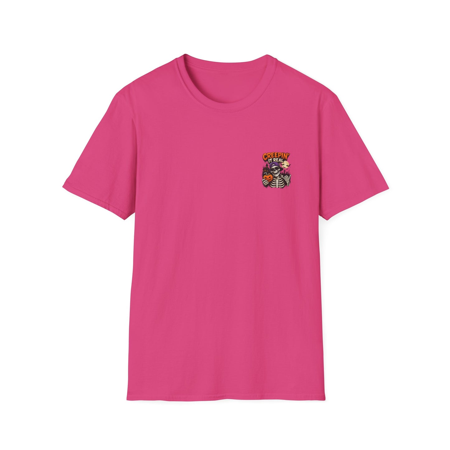 Creepin’ It Real Halloween T-Shirt – Skeleton Graphic Tee