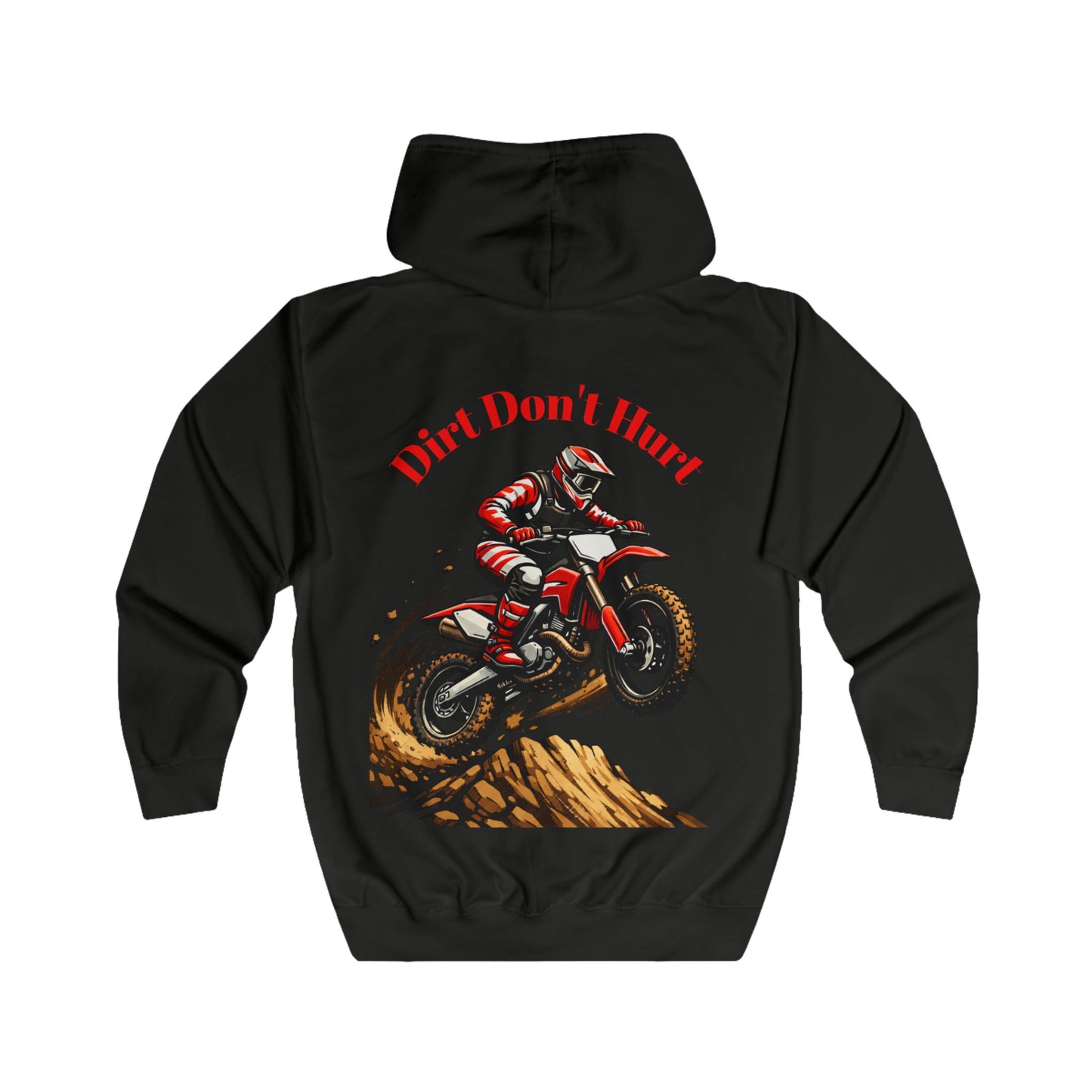 Sweat à Capuche Unisexe Motocross Dirt Bike La Terre Ne Fait Pas Mal Graphique