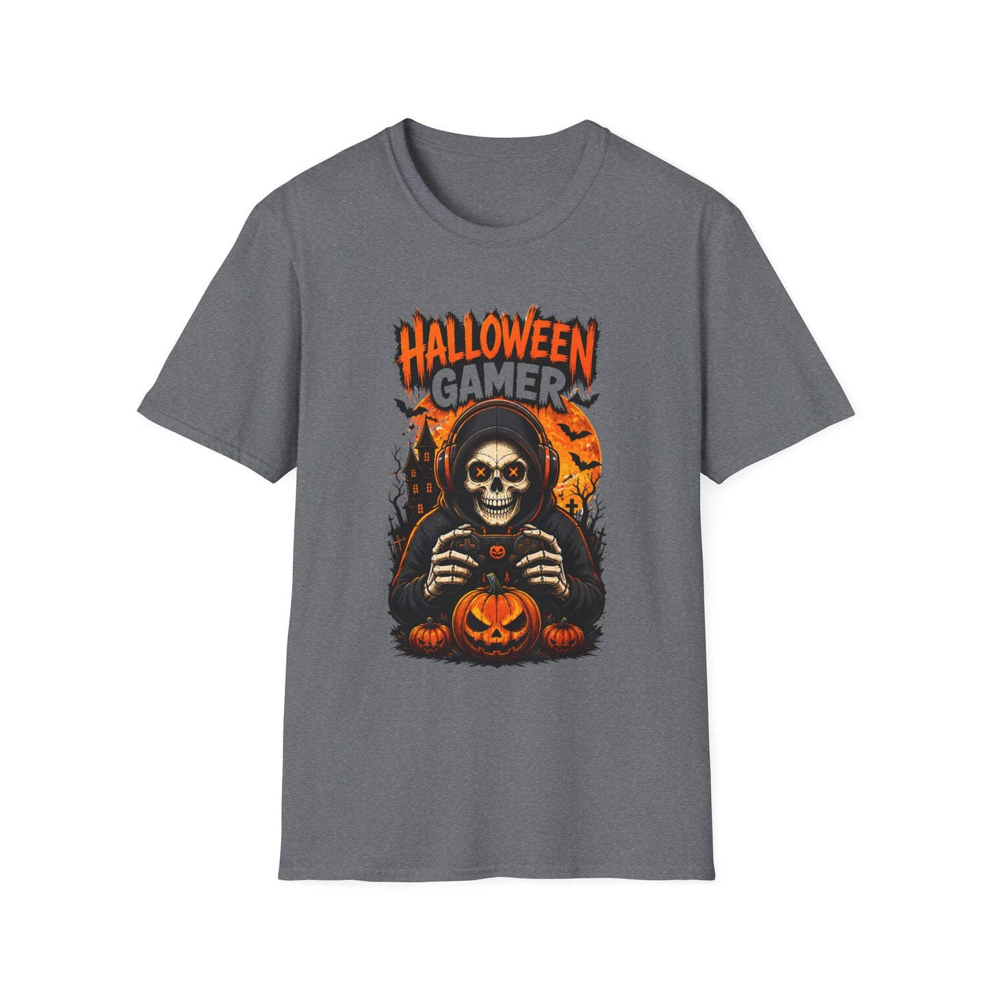 Halloween Gamer T-Shirt – Skull Gaming Halloween Tee