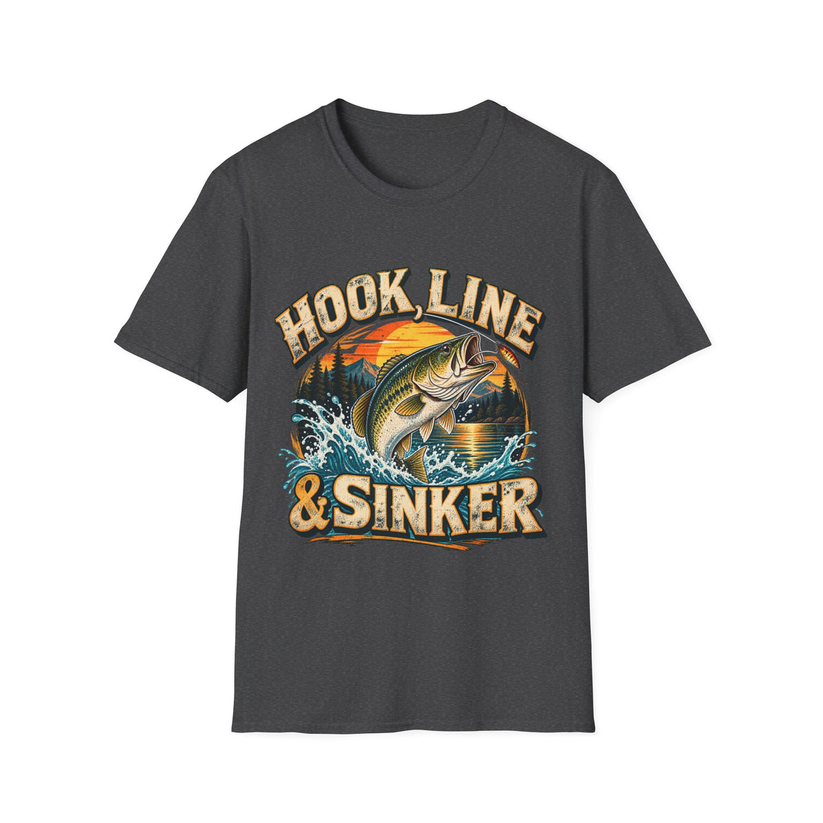 Hook, Line & Sinker Fishing T-Shirt – Vintage Angler Graphic Tee