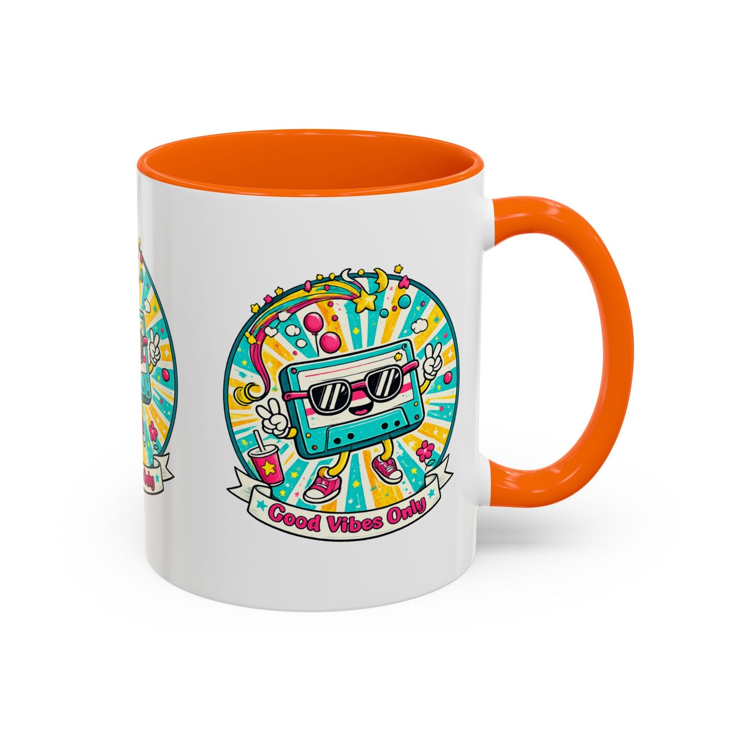 Retro Good Vibes Accent Mug