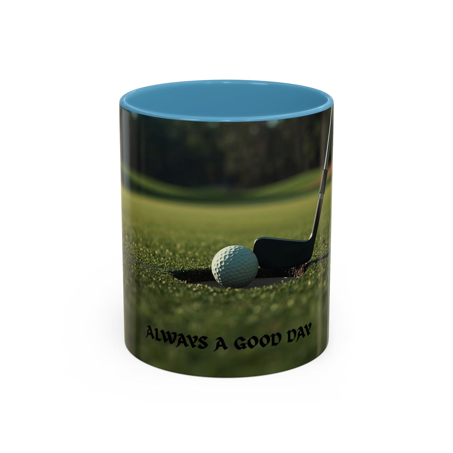 Golf-Inspired Accent Coffee or Tea Mug | Perfect Gift for Golf Lovers | Always A Good Day | Coffee or Tea Mug for Golfers