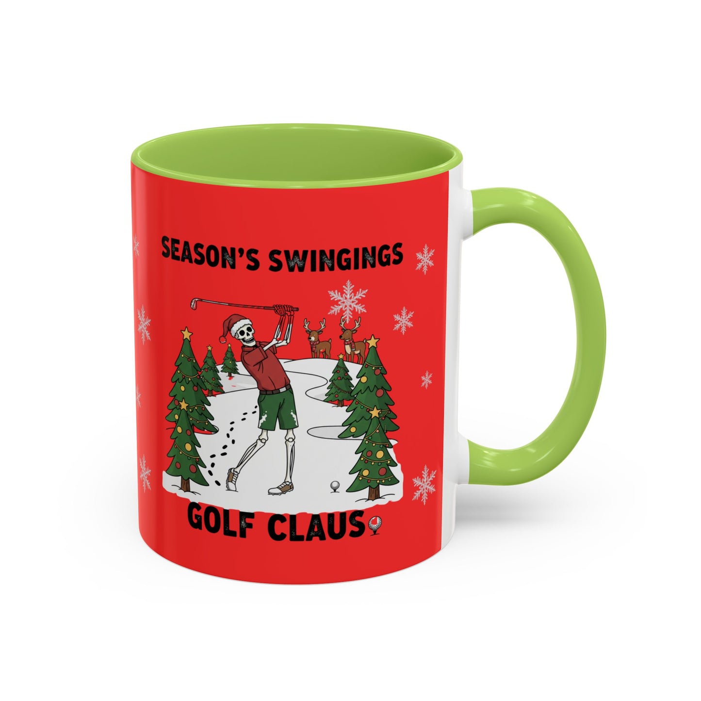 Golf Claus Christmas Accent Mug – Season’s Swingings Golf Mug