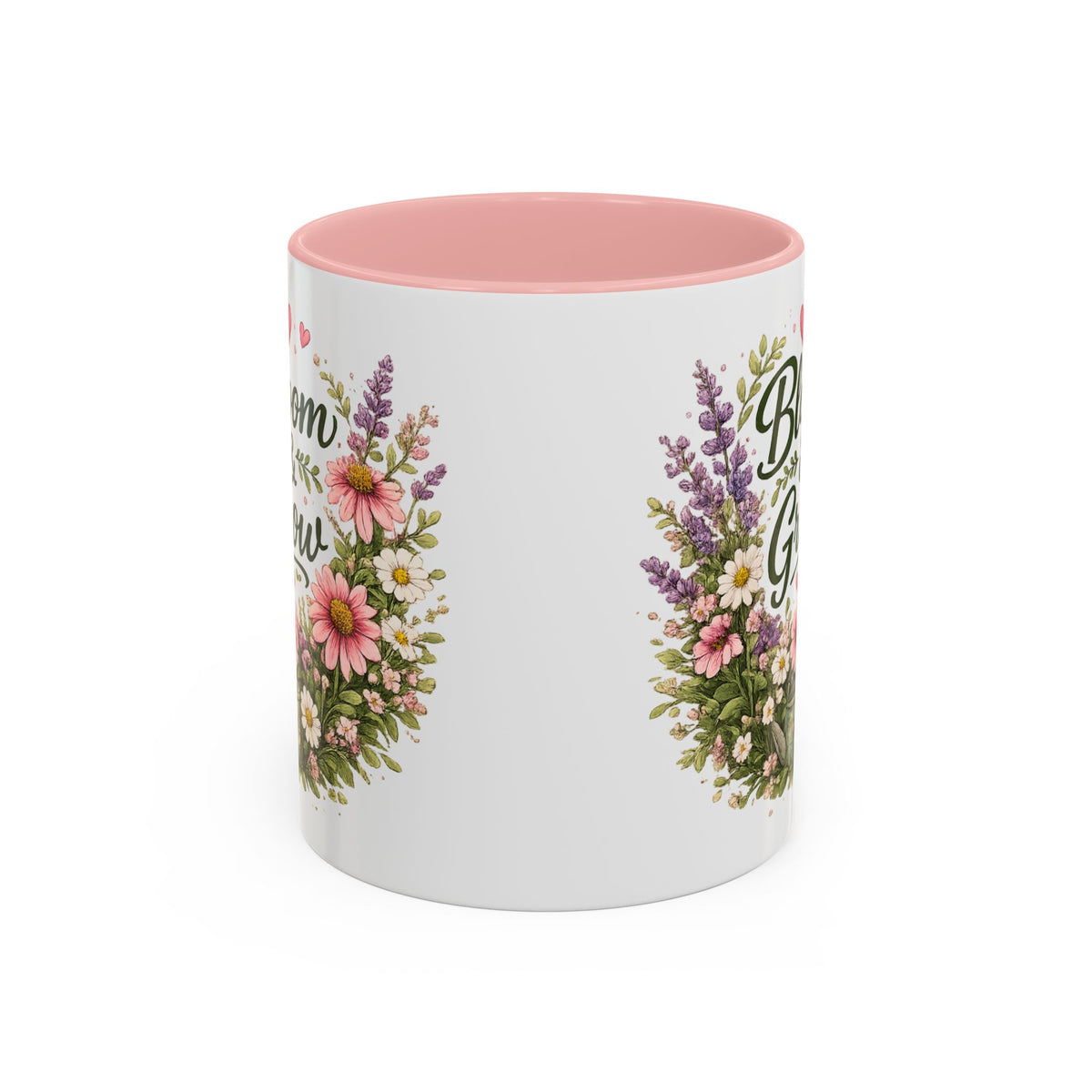 Bloom & Grow Floral Accent Ceramic Mug