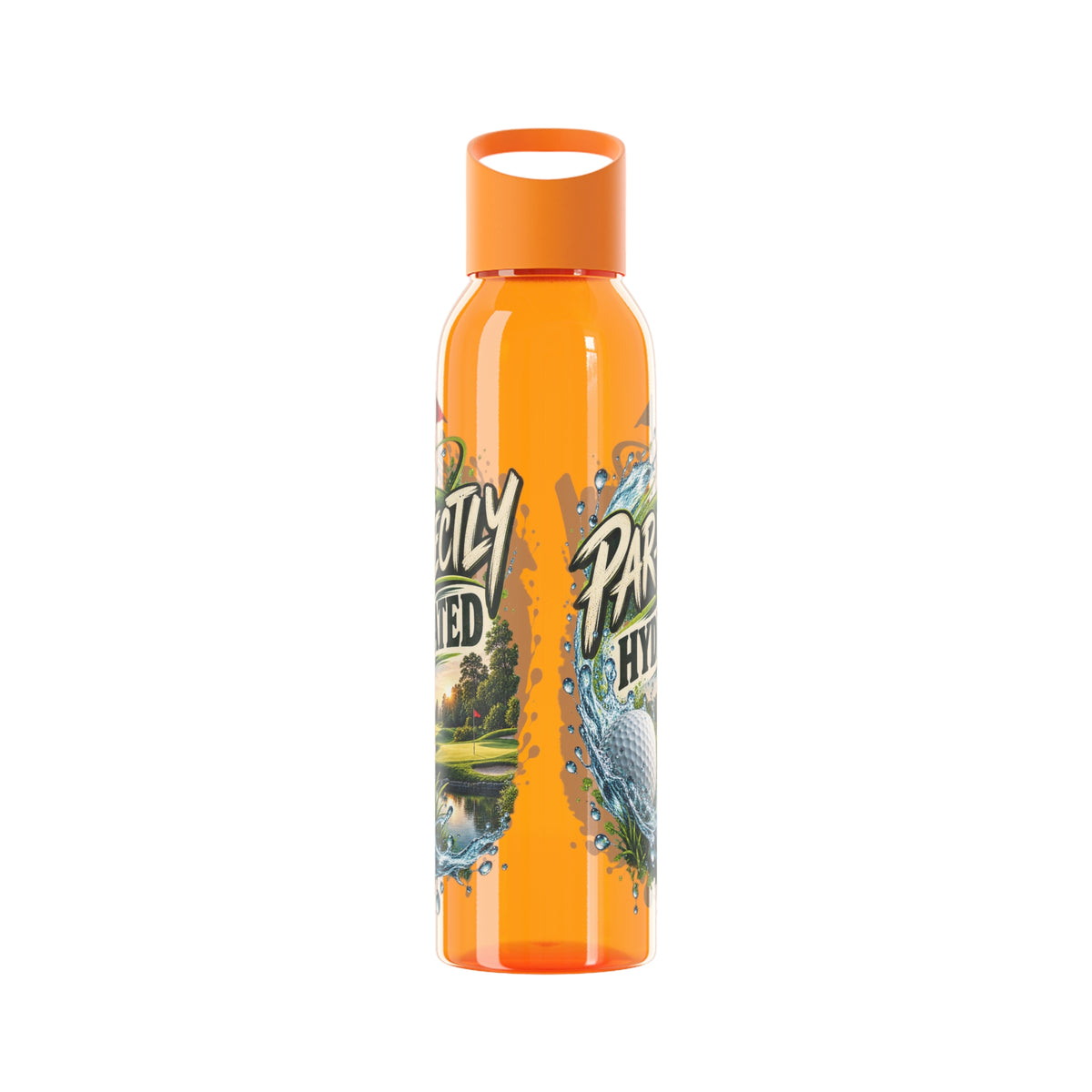 Bouteille d'eau de golf parfaitement hydratée Motif scène de golf dans une gamme de couleurs