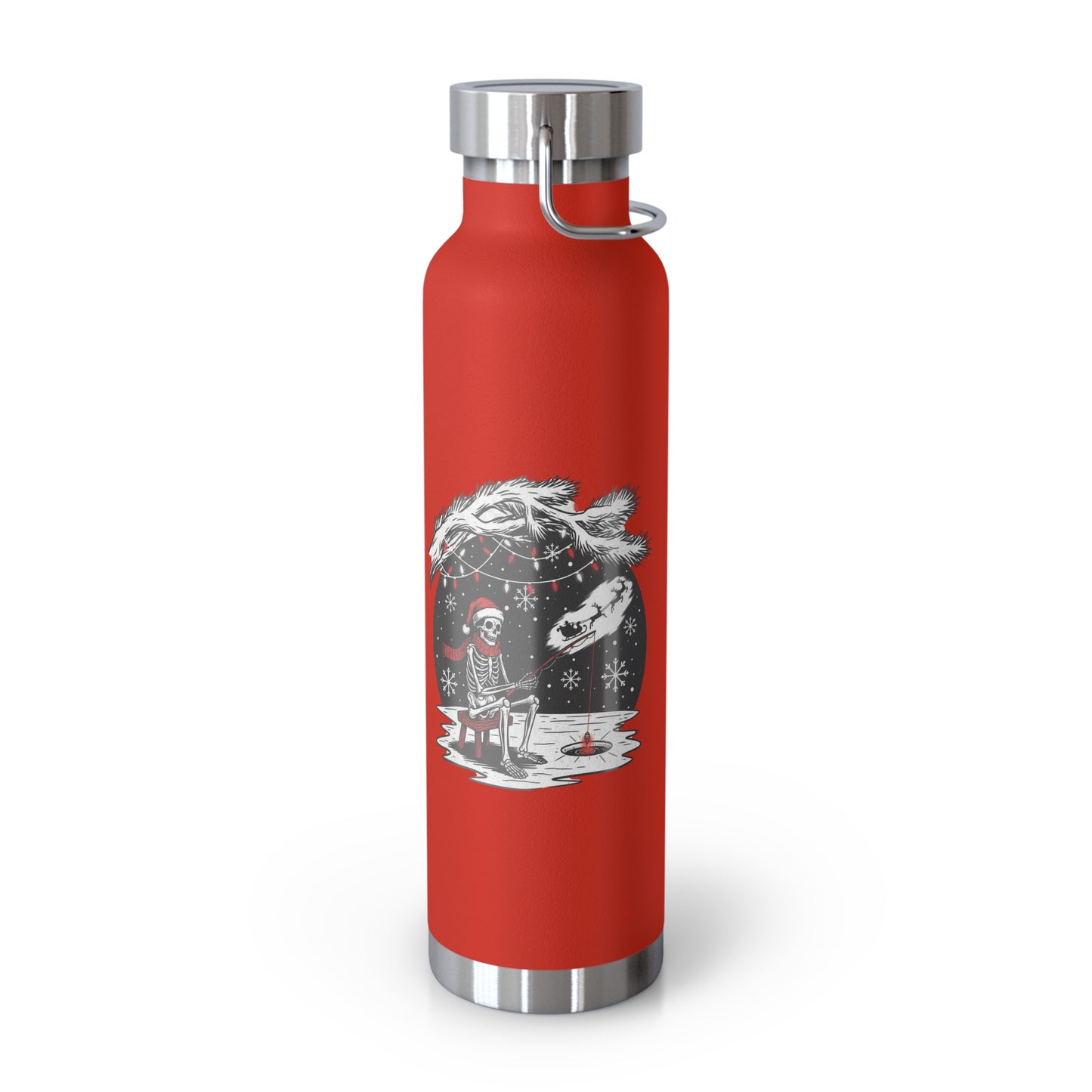 Merry Fishing Christmas Insulated Flask – Festive Fishing Bottle