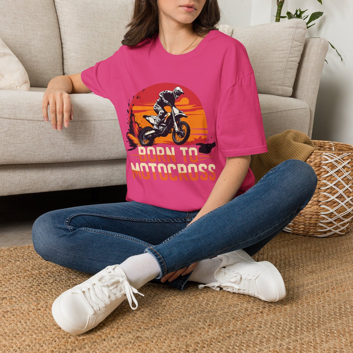 Born to Motocross Sunset T-Shirt - Dirt Bike Tee
