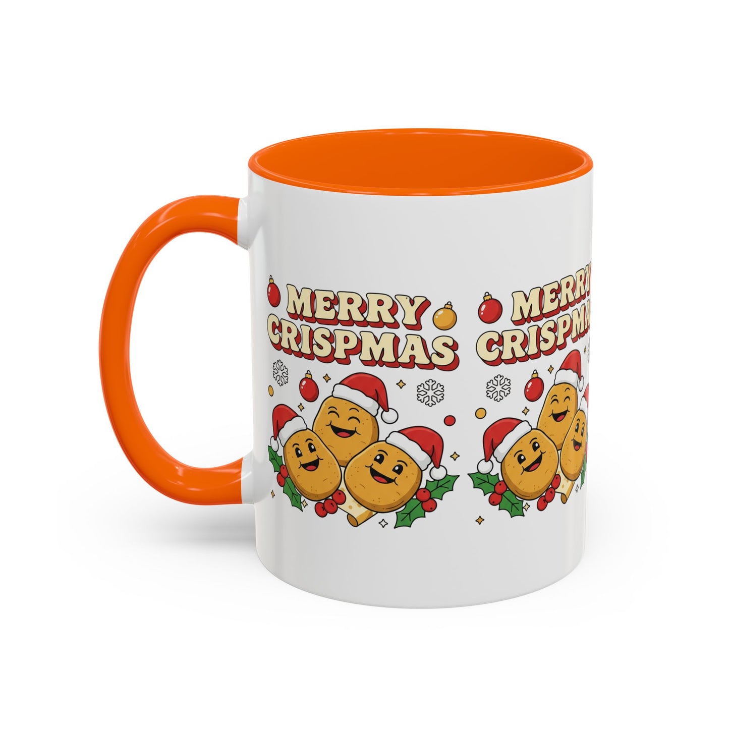 Merry Crispmas Christmas Accent Mug – Funny Festive Mug