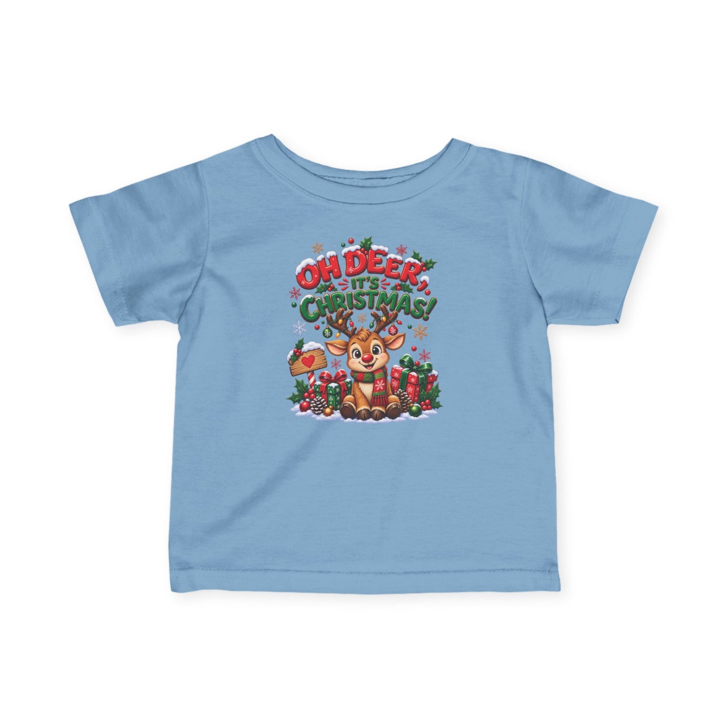 Oh Deer, It’s Christmas! Infant Christmas T-Shirt – Reindeer Tee