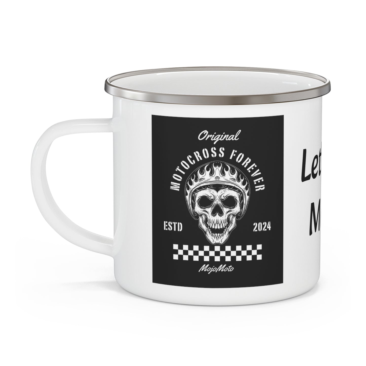 Motocross Forever Let's Go Enamel Mug