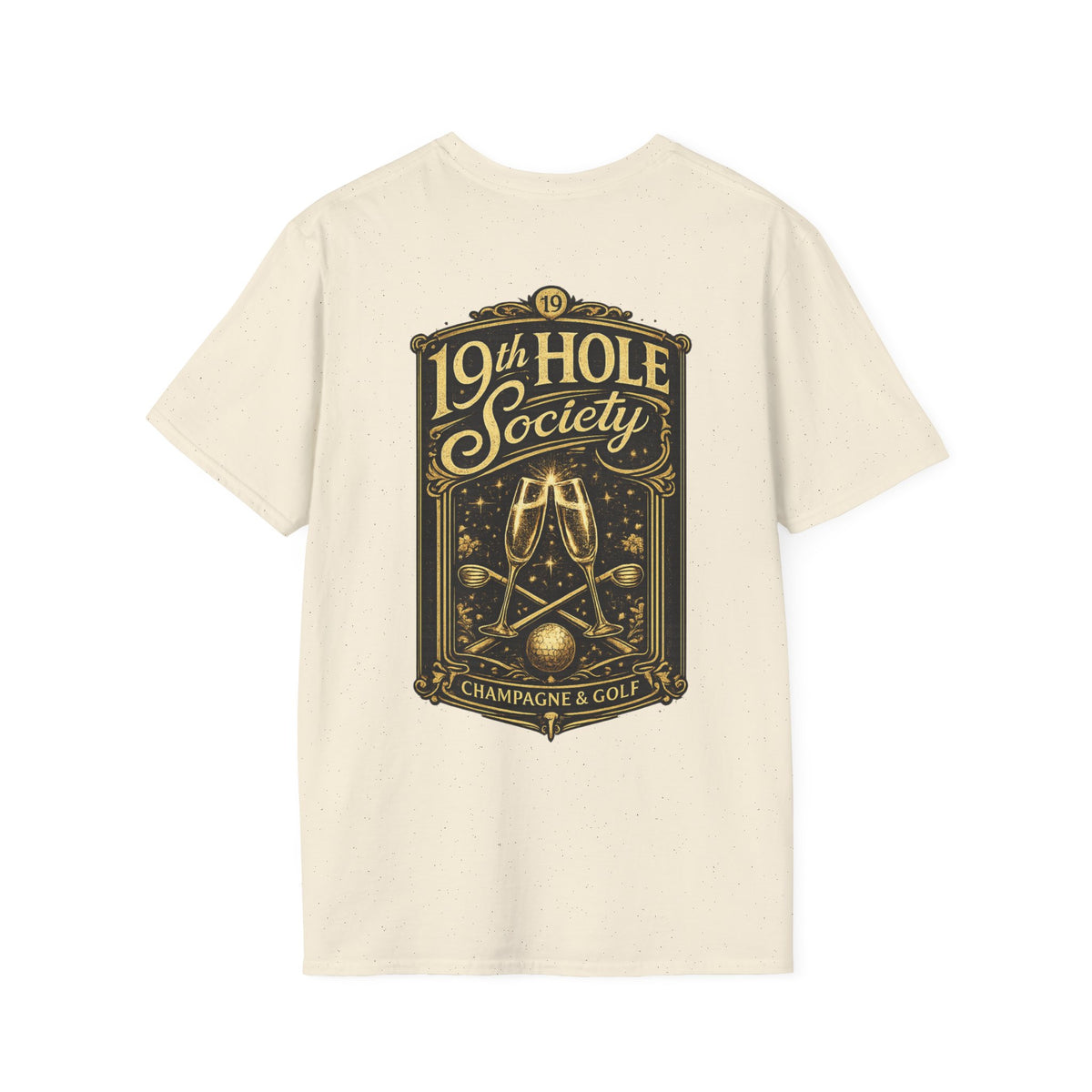 19th Hole Society Champagne and Golf T-Shirt