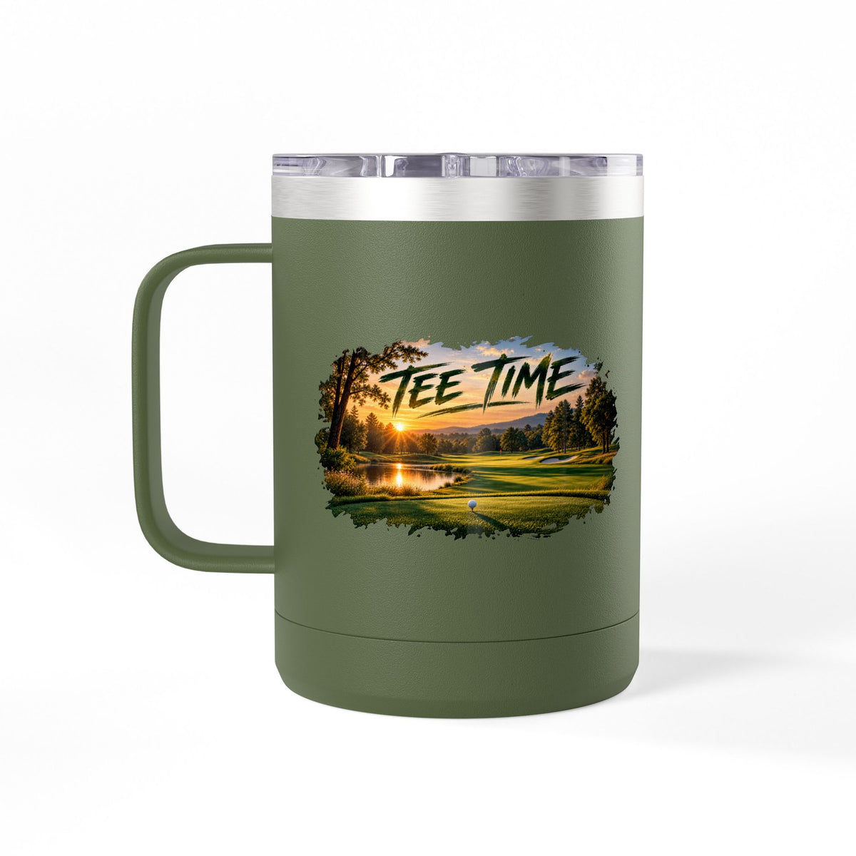 Tee Time Golf Insulated Mug – 15oz Stainless Steel Tumbler