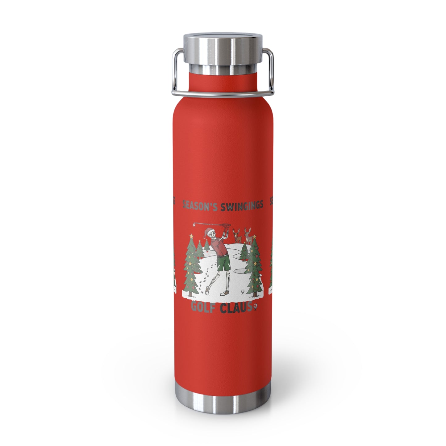 Golf Claus Insulated Flask – Season’s Swingings Christmas Golf Bottle