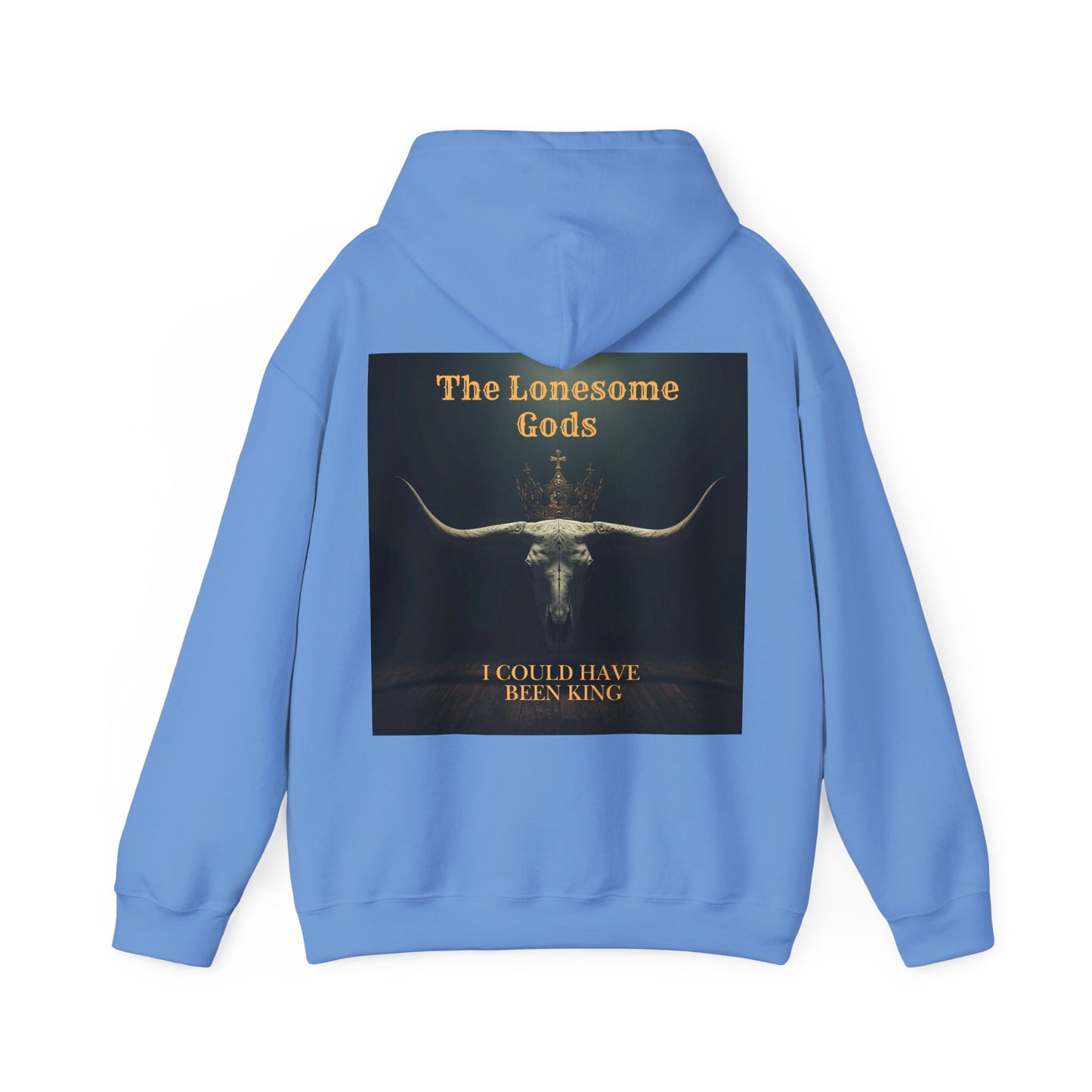 Lonesome Gods Graphic Hoodie - Unisex Heavy Blend Sweatshirt with graphics to both sides