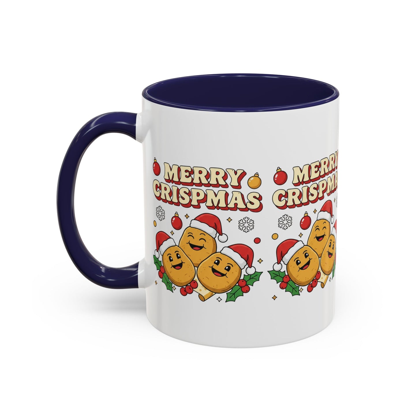 Merry Crispmas Christmas Accent Mug – Funny Festive Mug
