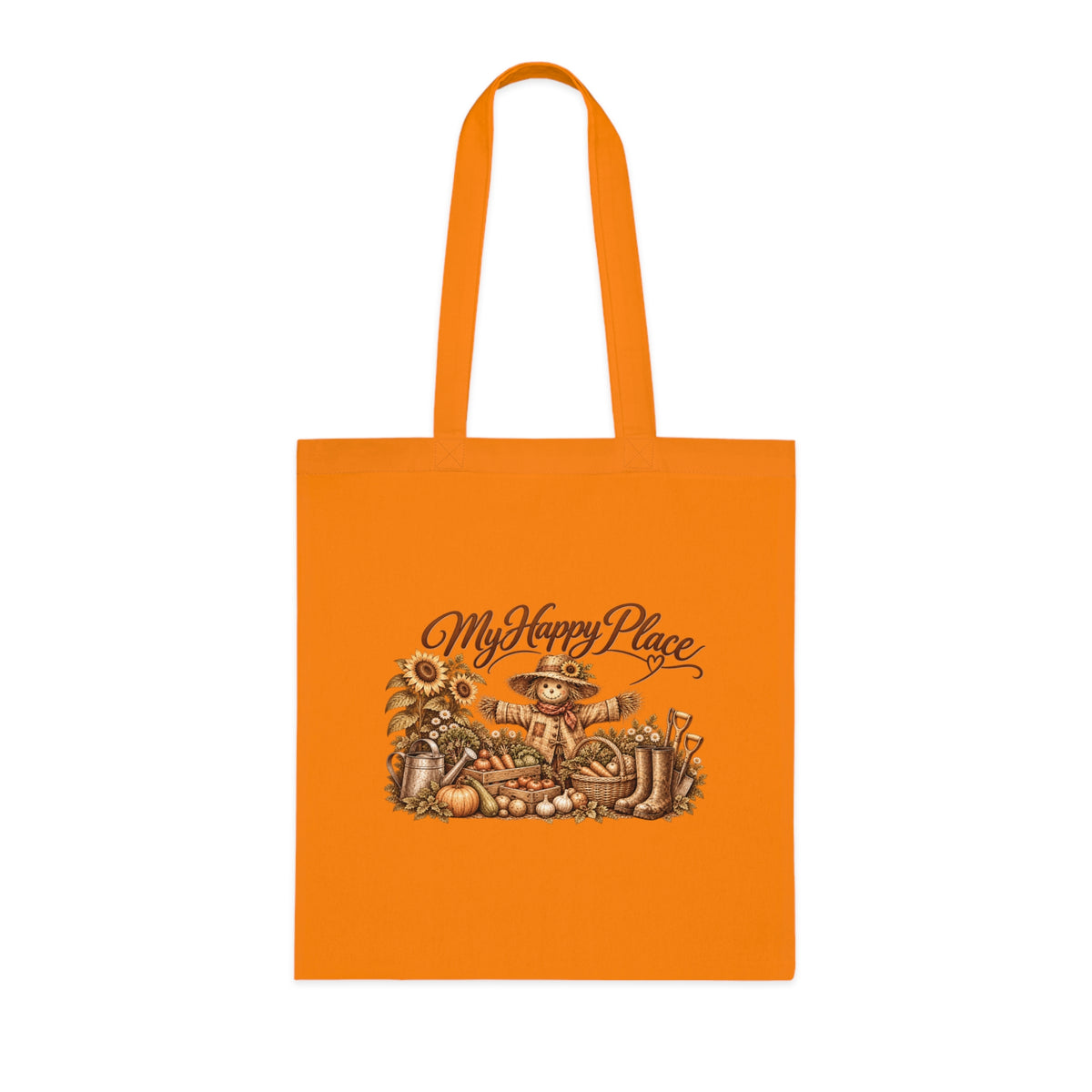 My Happy Place Scarecrow – Gardening Tote Bag
