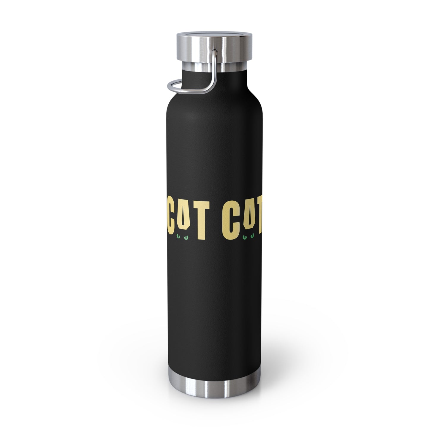 CAT Insulated Flask | Funny Black Cat Travel Bottle | Stainless Steel Thermal Bottle | Cat Lover Gift