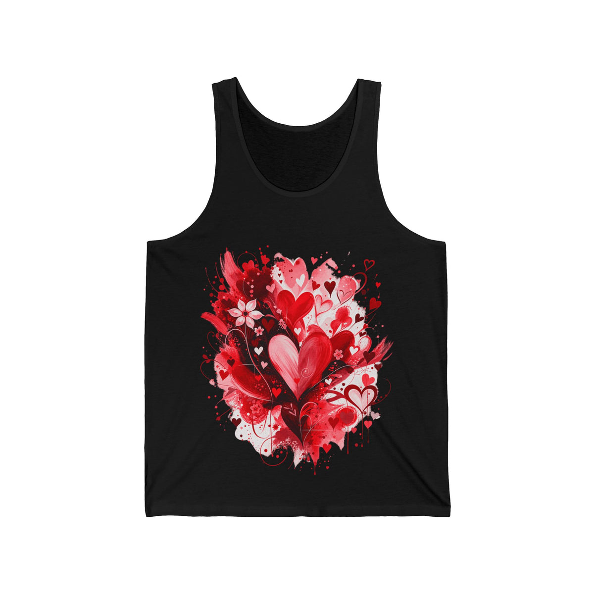 Floral Hearts Tank Top | Heart & Floral Vest