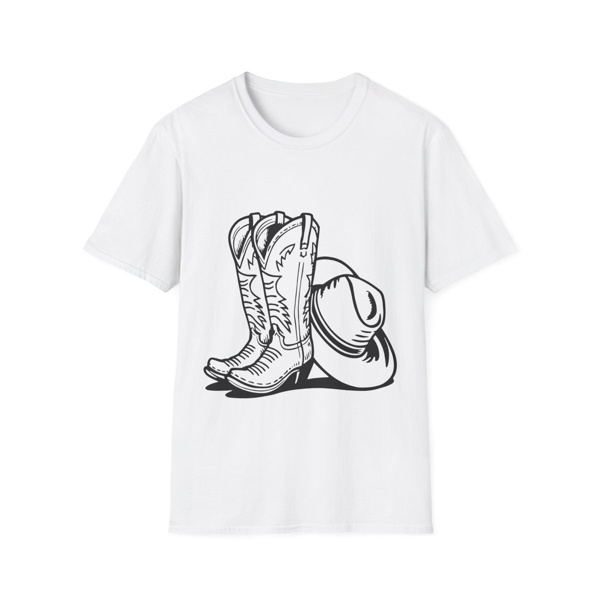 T-shirt Bottes et chapeau de cow-boy – T-shirt graphique style western