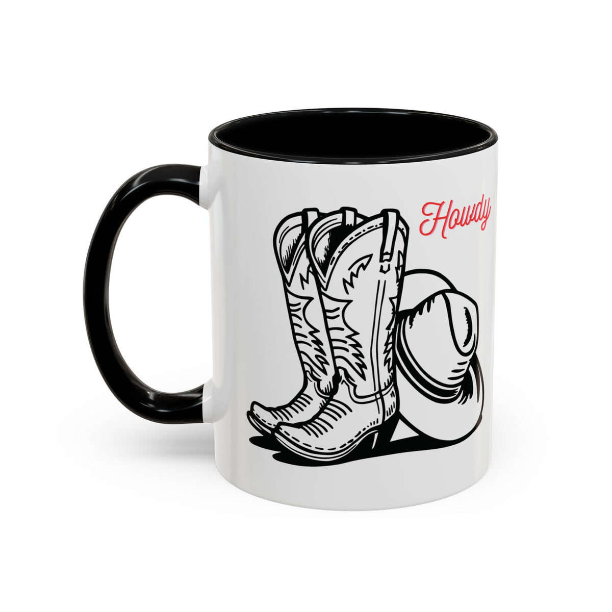 Mug de café chapeau et bottes de cowboy, mug de cowboy rustique, vaisselle de style western, cadeau pour cowgirl, cadeau pour les éleveurs