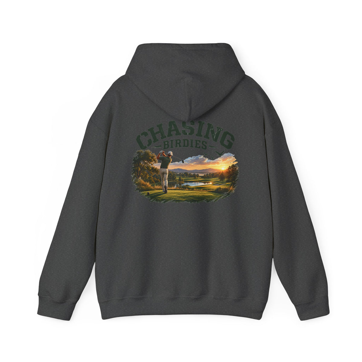 Chasing Birdies Golf Hoodie – Golfer Back Print Hoodie