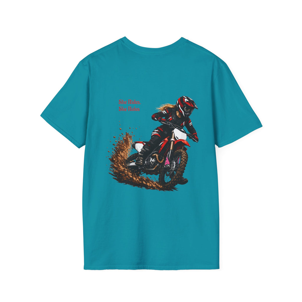 She Rides, She Rules Dirt Bike T-Shirt