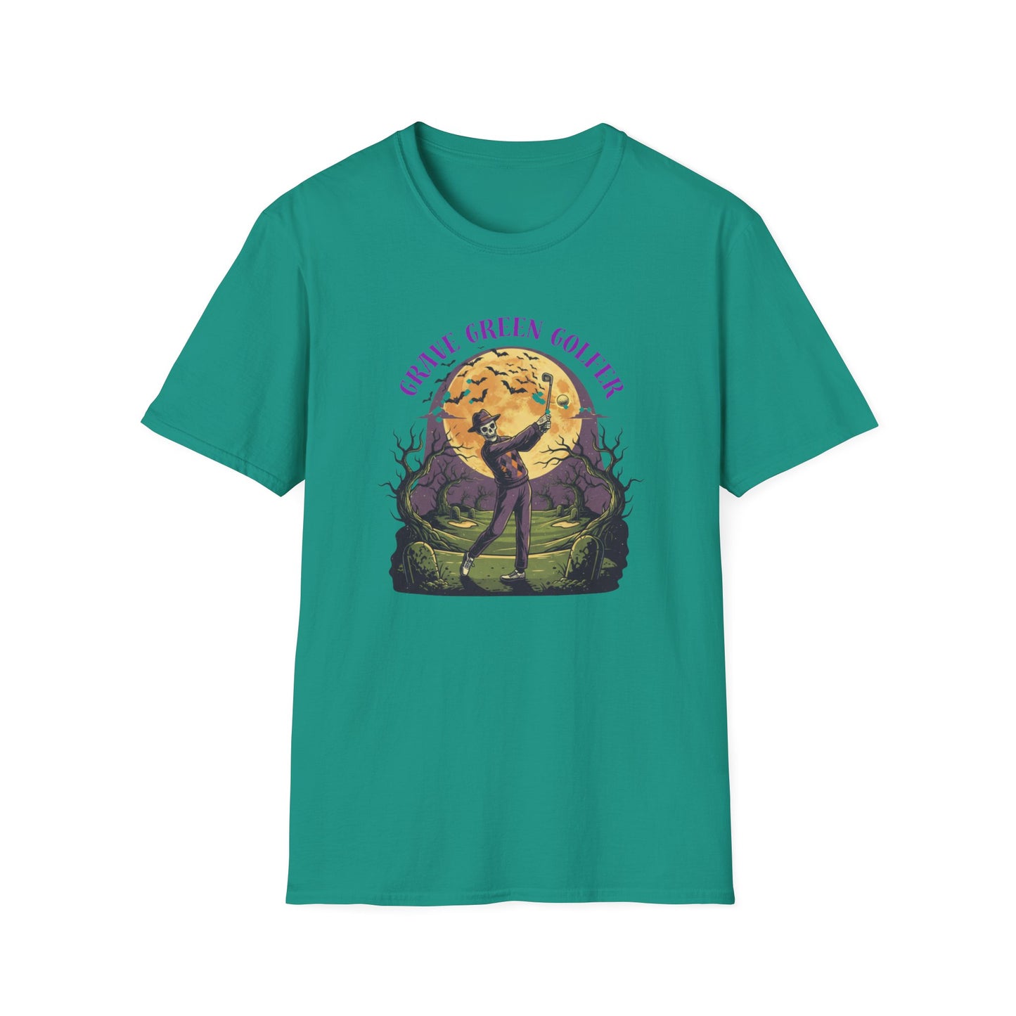 Grave Green Golfer Halloween T-Shirt