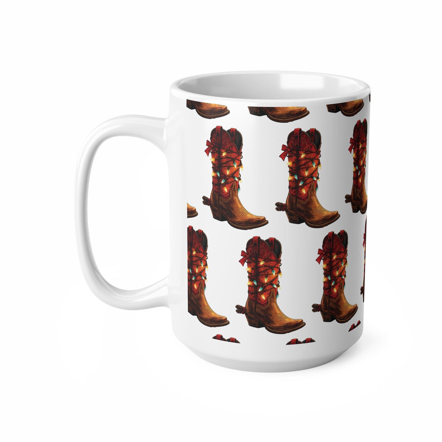 Country Christmas Cowboy Boot Mug – Western Festive Mug