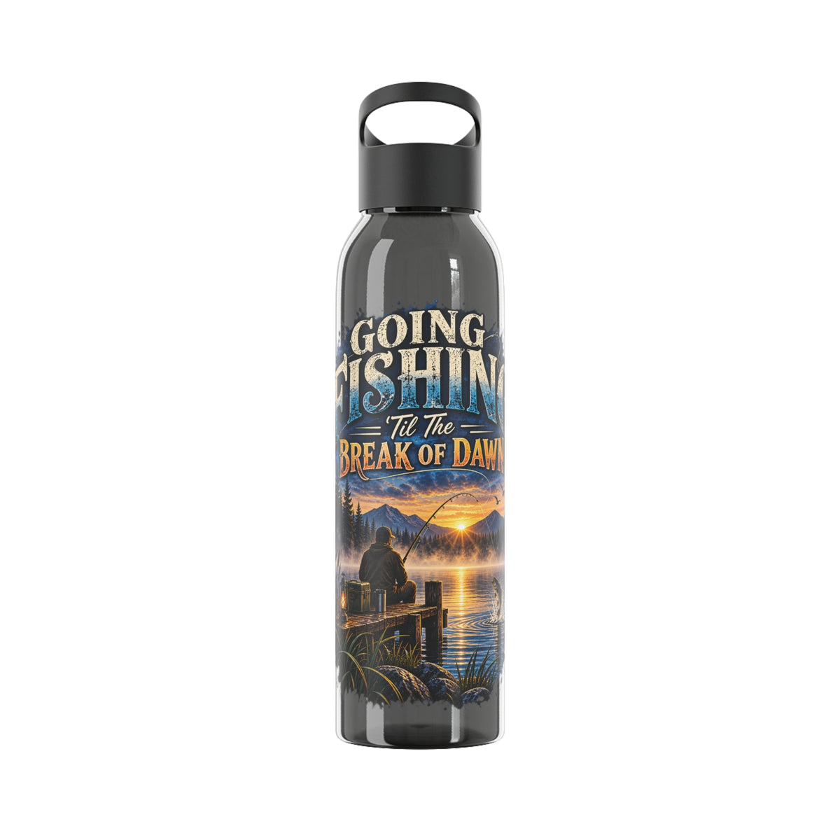 Going Fishing 'Til the Break of Dawn Water Bottle — Fishing Sunrise Stainless Bottle