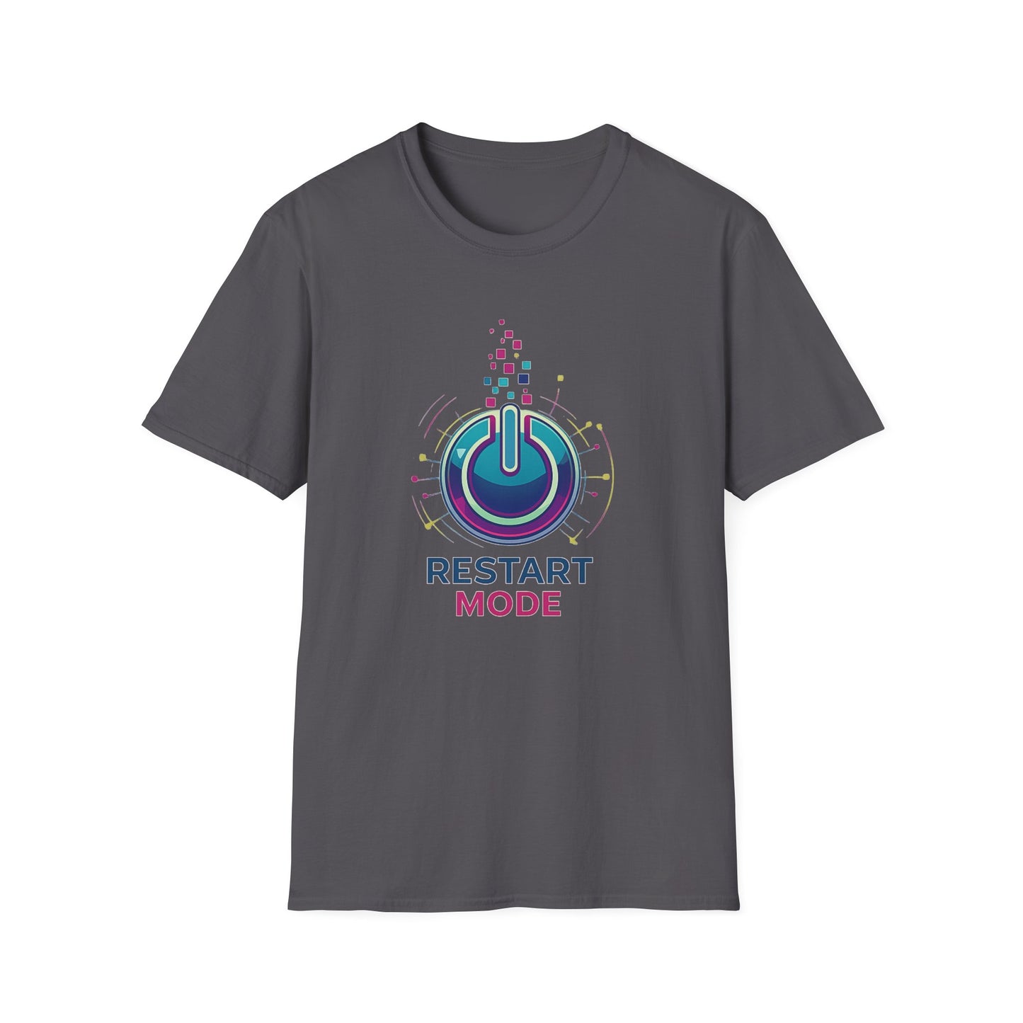 Neustart Modus T-Shirt Power Button Grafik-T-Shirt