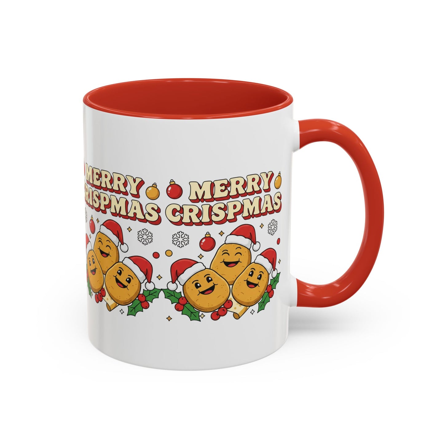 Merry Crispmas Christmas Accent Mug – Funny Festive Mug