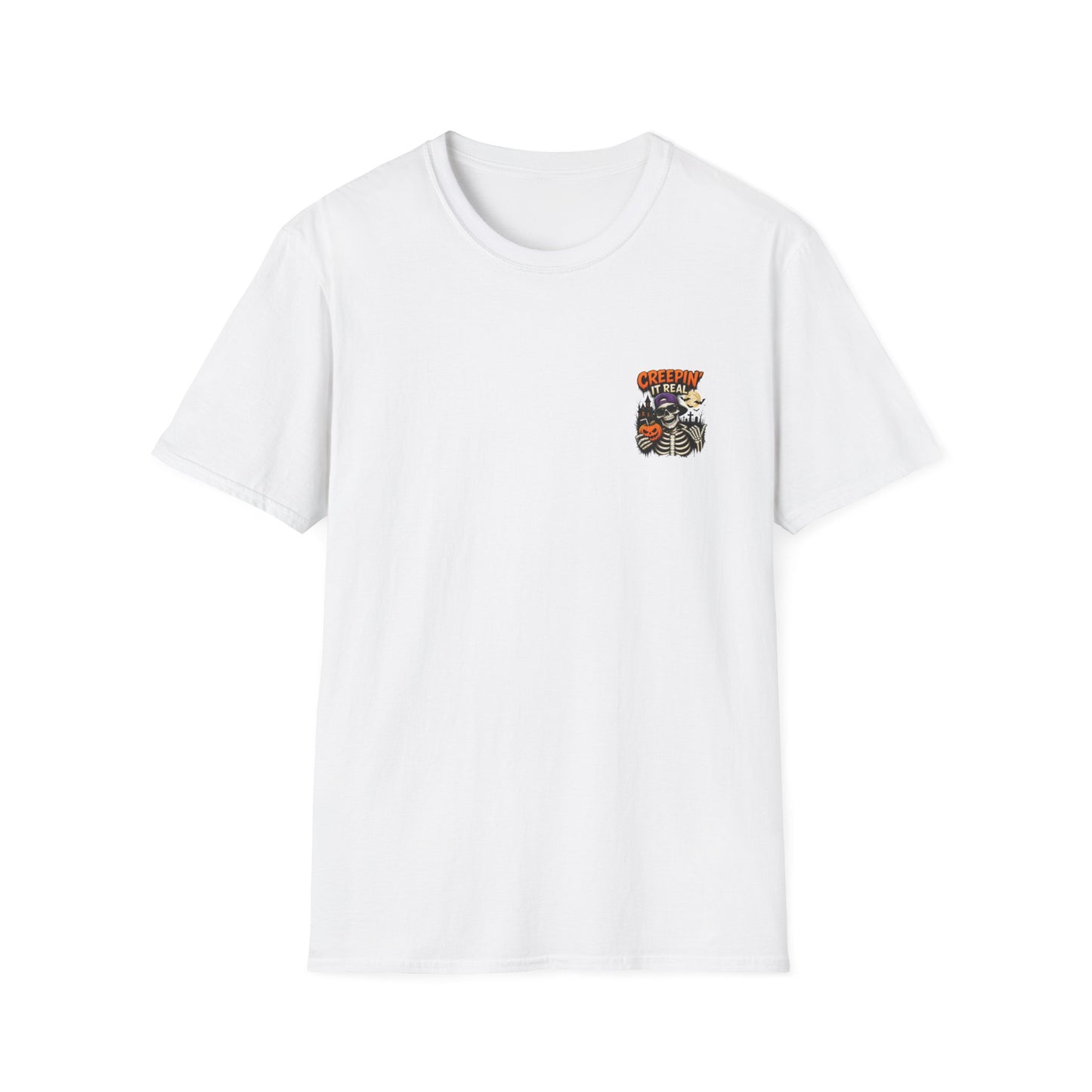 Creepin’ It Real Halloween T-Shirt – Skeleton Graphic Tee