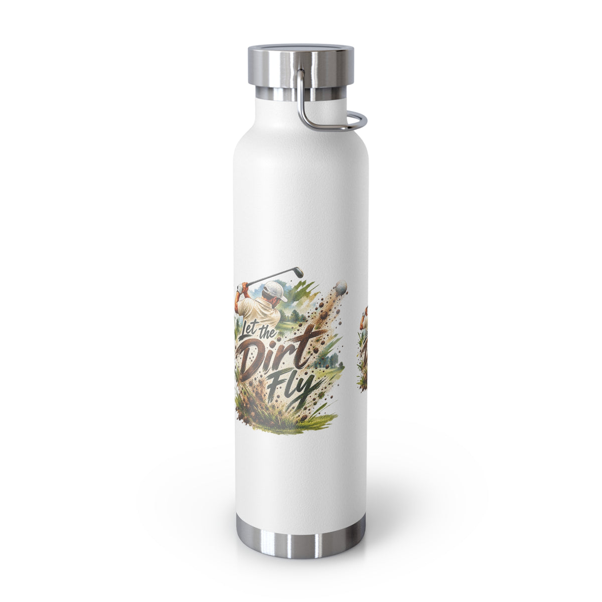 Let the Dirt Fly Golf Flask – Insulated Golf Water Bottle