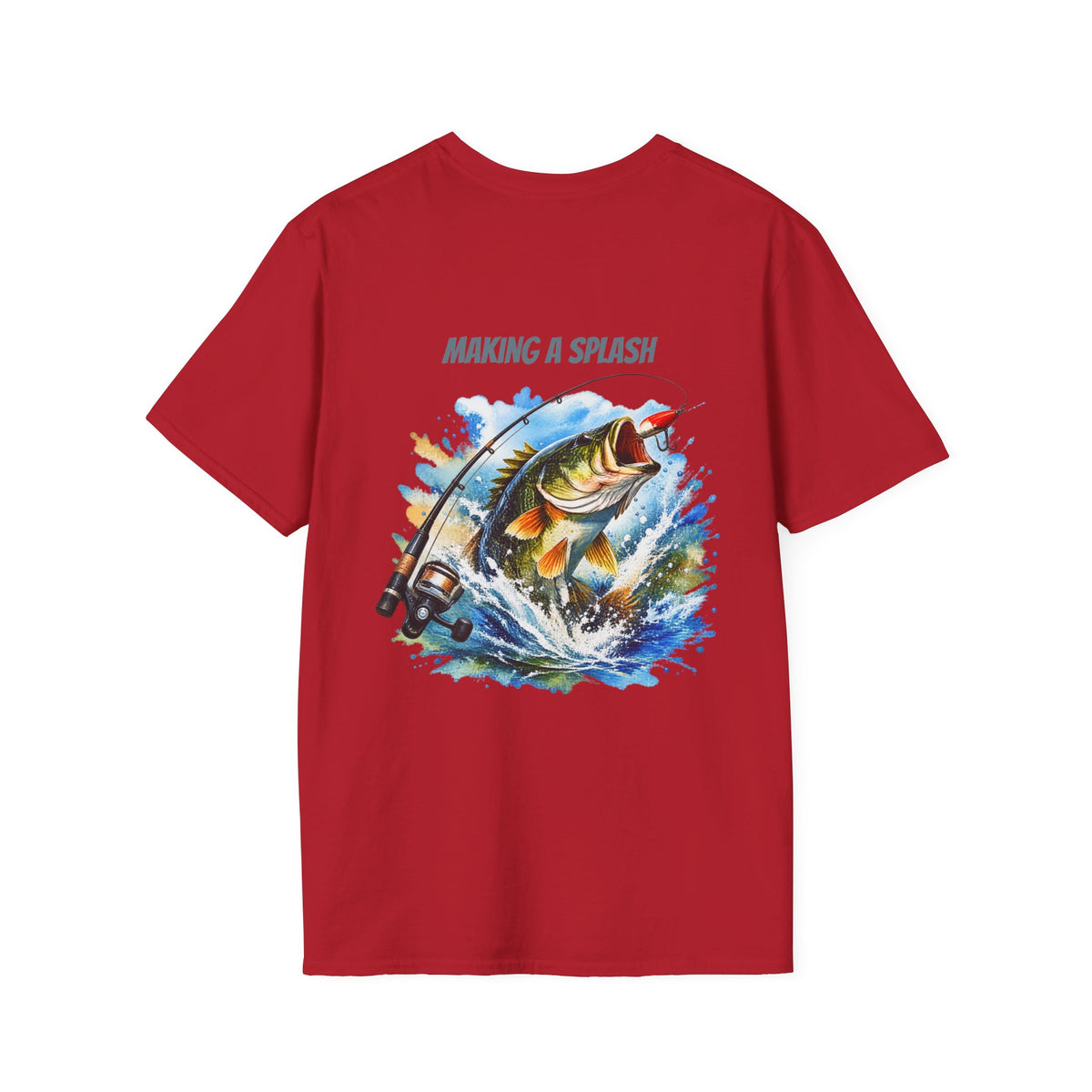Angeln T-Shirt Macht Furore Fisch Grafik Tee