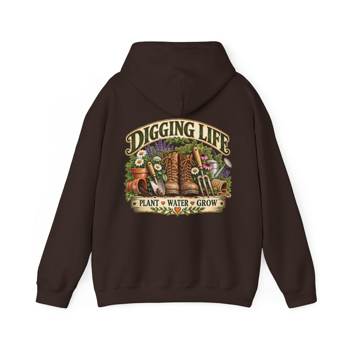 Garten-Hoodie im Vintage-Stil „Digging Life“