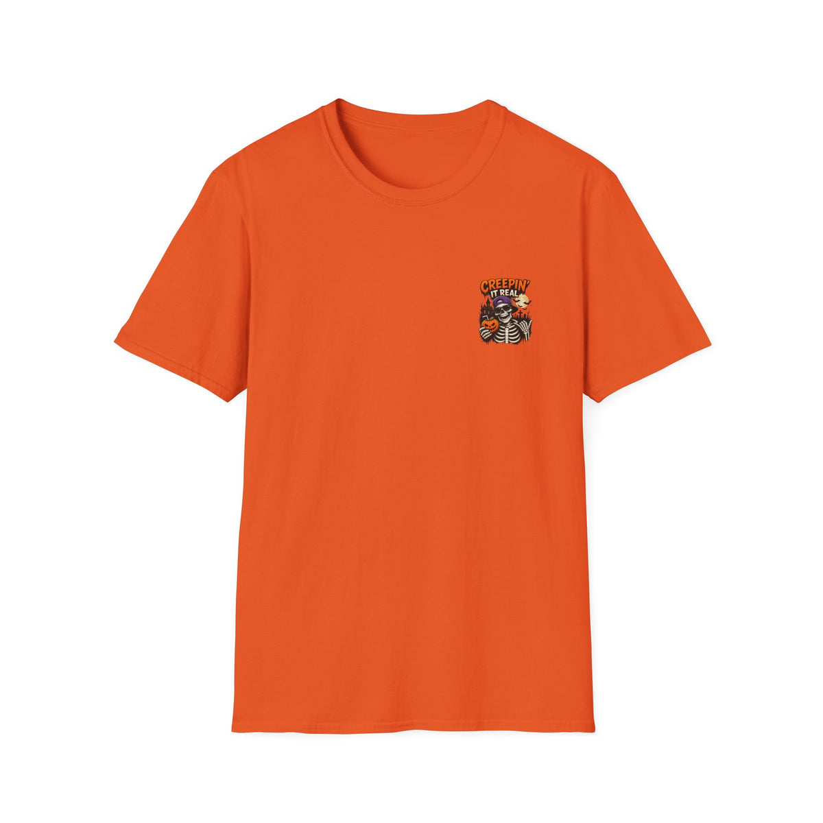 Creepin’ It Real Halloween T-Shirt – Skeleton Graphic Tee