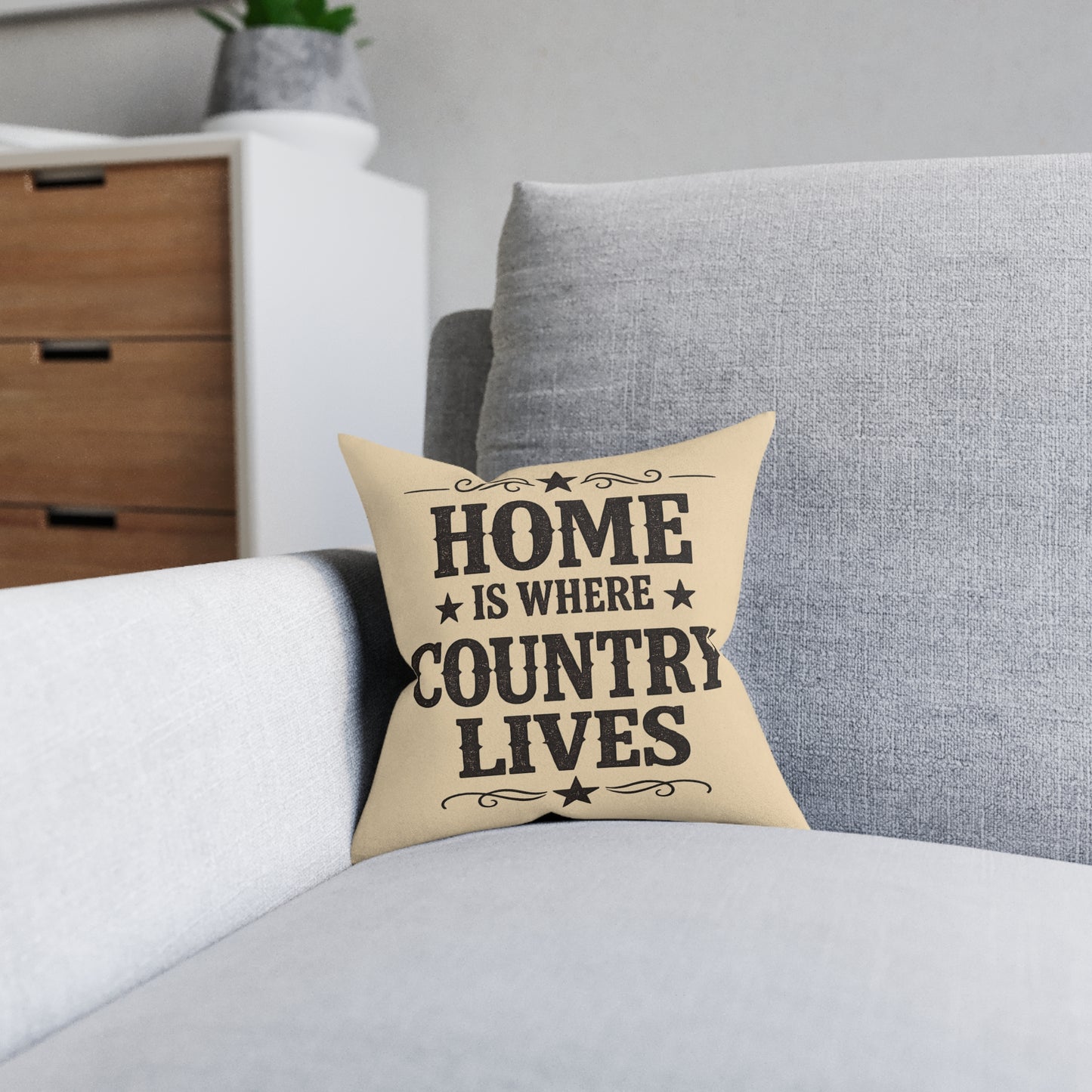 Home Is Where Country Lives Cushion – Country Home Decor