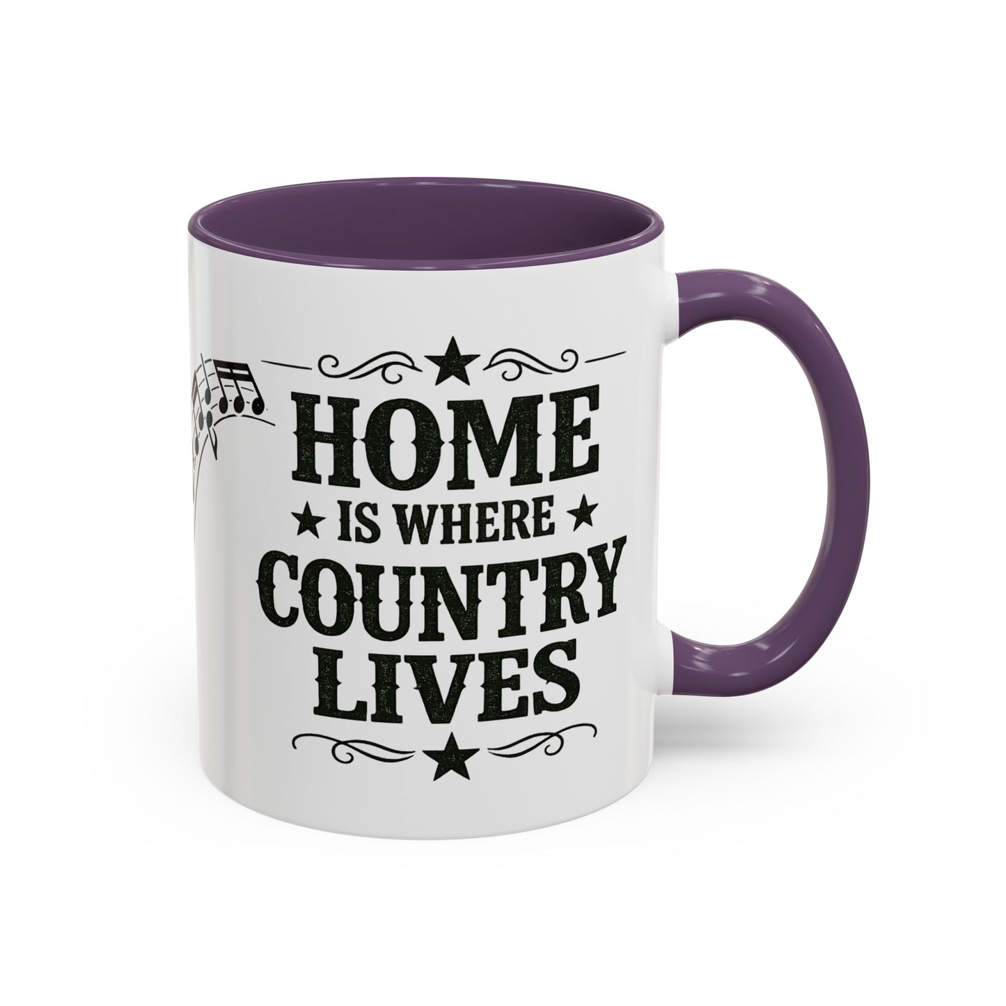 Home Is Where Country Lives Accent Mug – Country Music Mug