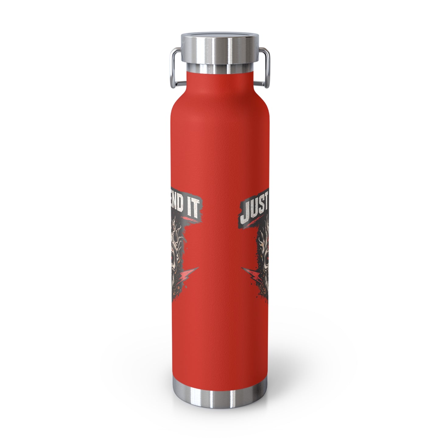 Just Send It Flask   22oz Copper-Insulated Skull & Flames Water Bottle
