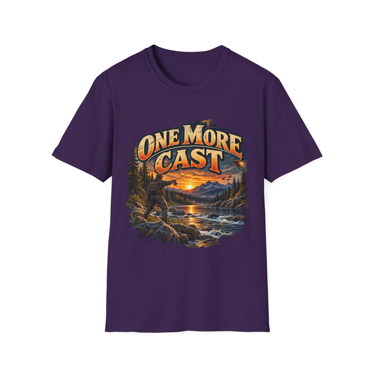 One More Cast Fishing T-Shirt – Vintage Angler Graphic Tee