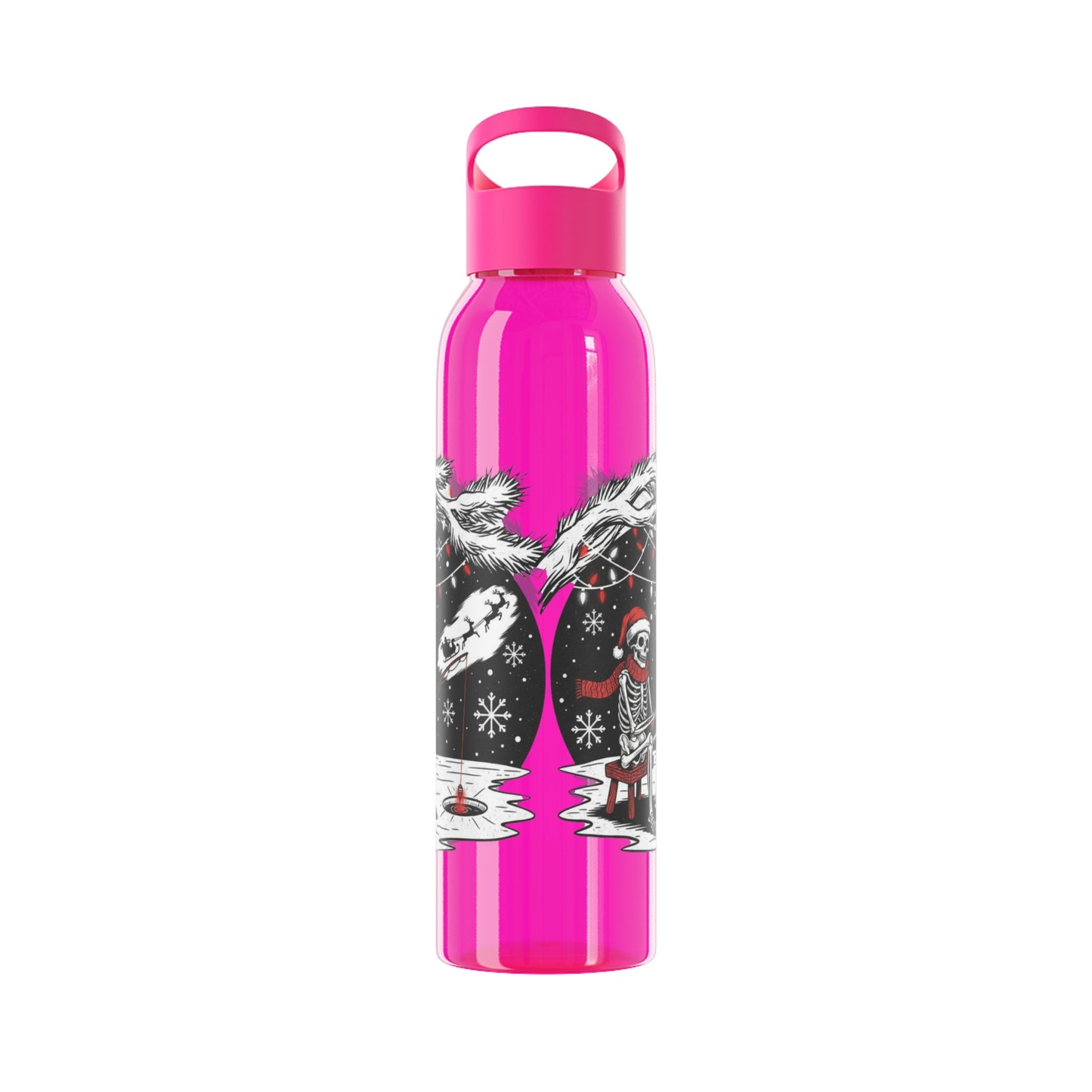 Merry Fishing Christmas Water Bottle – Skeleton Fishing Bottle